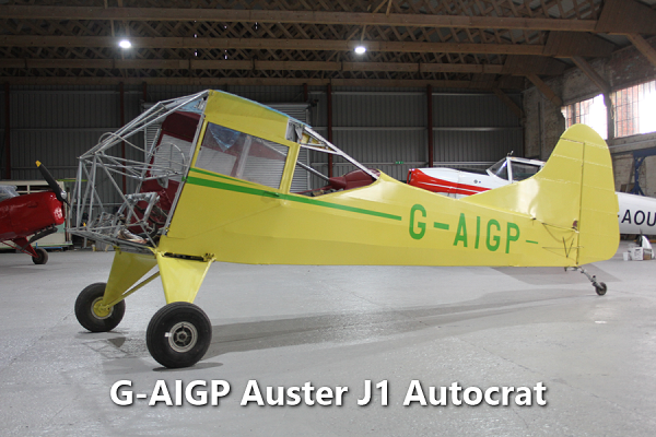 G-AIGP Auster J1 Autocrat, Hooton Park Hangars